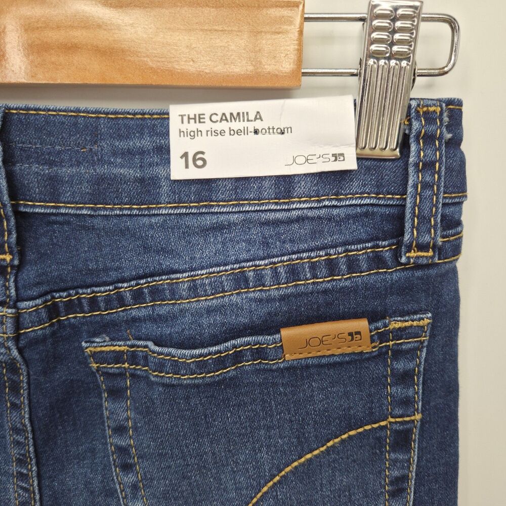 New Joe's Jeans Girls The Camila High Rise Bell Bottom Jeans Dark Wash Size 16 - Picture 3 of 5